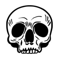 Doodle skull. Magic object. Sketch vector