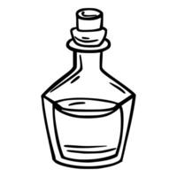 Doodle potion jar. Magic object. Sketch vector