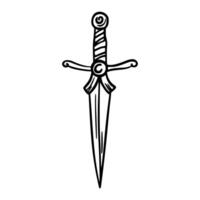 Doodle Blade. Magic object. Sketch vector