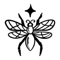 Doodle Bug. Insect. A magical object. Sketch vector