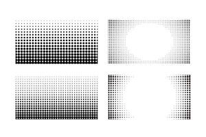 Abstract grunge halftone distorted shapes background design vector