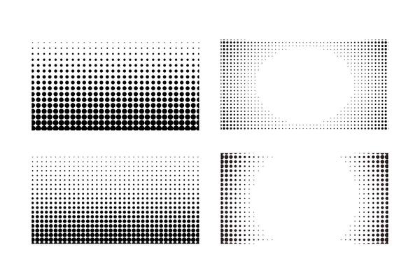 Abstract grunge halftone distorted shapes background design