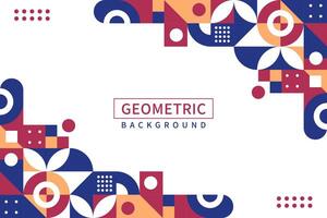 graphic of flat geometric background design template vector