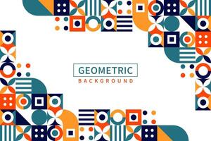 Abstract flat geometric shapes background vector