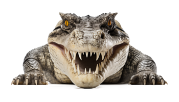 Crocodile Front View Isolated on Transparent Background png