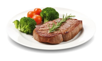 Steak With Vegetables Isolated on Transparent Background png