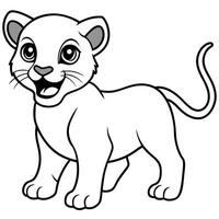 Cute baby animals coloring pages vector