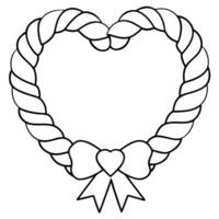 Sweet Hearts Outline For Coloring Book. vector