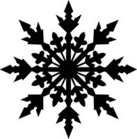 A silhouette of a snowflake clip art design vector