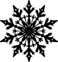 A silhouette of a snowflake clip art design vector