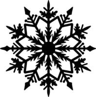 A silhouette of a snowflake clip art design vector