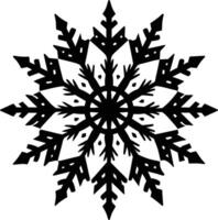 A silhouette of a snowflake clip art design vector