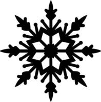 A silhouette of a snowflake clip art design vector