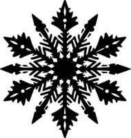 A silhouette of a snowflake clip art design vector