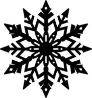 A silhouette of a snowflake clip art design vector