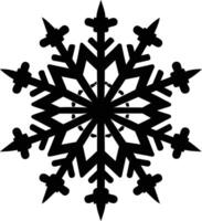 A silhouette of a snowflake clip art design vector