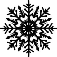 A silhouette of a snowflake clip art design vector