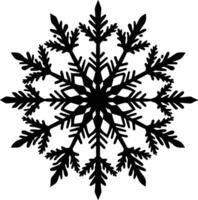 A silhouette of a snowflake clip art design vector