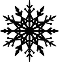 A silhouette of a snowflake clip art design vector