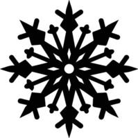 A silhouette of a snowflake clip art design vector