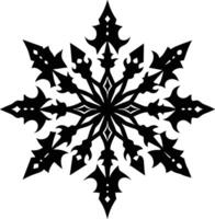 A silhouette of a snowflake clip art design vector