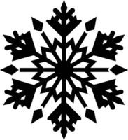 A silhouette of a snowflake clip art design vector
