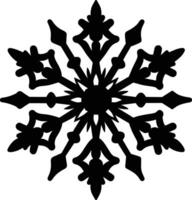 A silhouette of a snowflake clip art design vector