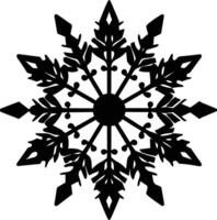 A silhouette of a snowflake clip art design vector
