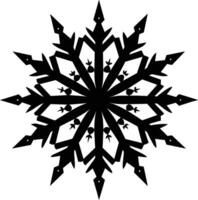 A silhouette of a snowflake clip art design vector