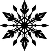 A silhouette of a snowflake clip art design vector