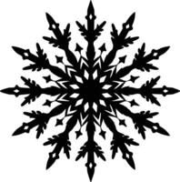 A silhouette of a snowflake clip art design vector