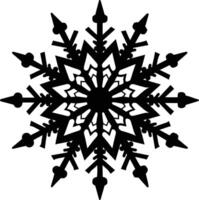 A silhouette of a snowflake clip art design vector