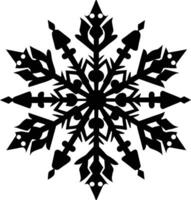 A silhouette of a snowflake clip art design vector