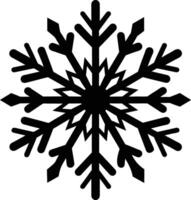 A silhouette of a snowflake clip art design vector