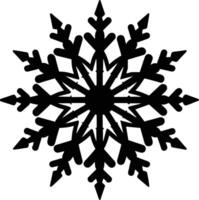 A silhouette of a snowflake clip art design vector