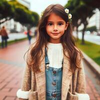hermosa foto de linda pequeño niña