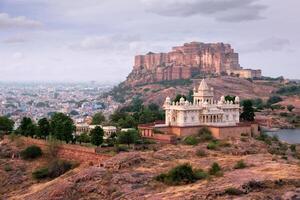 Jaswanth Thada mausoleum, Jodhpur, Rajasthan, India photo