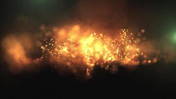 A bright magical wave of dust particles. Beautiful glowing bokeh. glitter bright bokeh dots, nebula, fairy dust, seamless loop, 4K. video