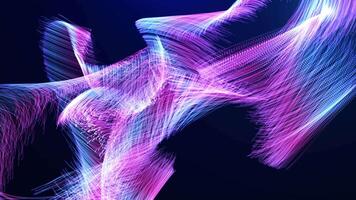 Abstract glowing particles flying in a whirlwind of energy, magic particles sparkle and swirl on an abstract background. video