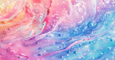 Abstract pastel paint splashes creating a colorful background with a geometric gradient and vibrant color palette video