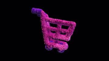 Plush Shopping Cart Social Media Icon Alpha Loop video