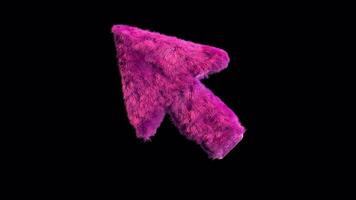 Plush Arrow Click Social Media Icon Alpha Loop video