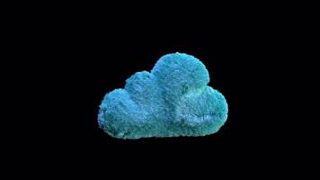 Plush Cloud Social Media Icon Alpha Loop video