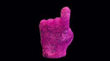 Plush Hand Click Social Media Icon Alpha Loop video