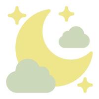 Moon Moonlight Icon for web, app, infographic etc vector