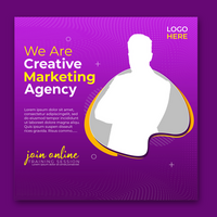 Digital marketing social media post web template psd