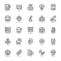 Copywriting icon pack for your website, mobile, presentation, and logo design. Copywriting icon outline design. graphics illustration and editable stroke. vector