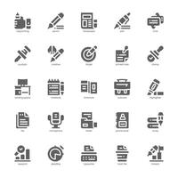Copywriting icon pack for your website, mobile, presentation, and logo design. Copywriting icon glyph design. graphics illustration and editable stroke. vector