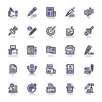 Copywriting icon pack for your website, mobile, presentation, and logo design. Copywriting icon dual tone design. graphics illustration and editable stroke. vector