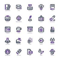 Copywriting icon pack for your website, mobile, presentation, and logo design. Copywriting icon dual tone design. graphics illustration and editable stroke. vector